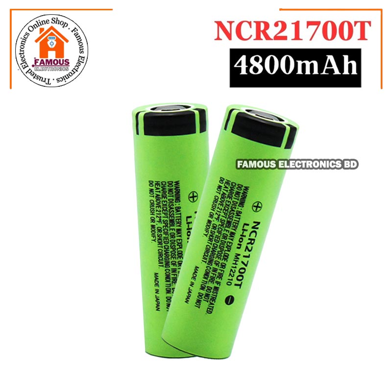 NCR-21700T 5000mAh li-ion battery 25A High Capacity NCR21700T 3.7V Lithium-ion Battery. 