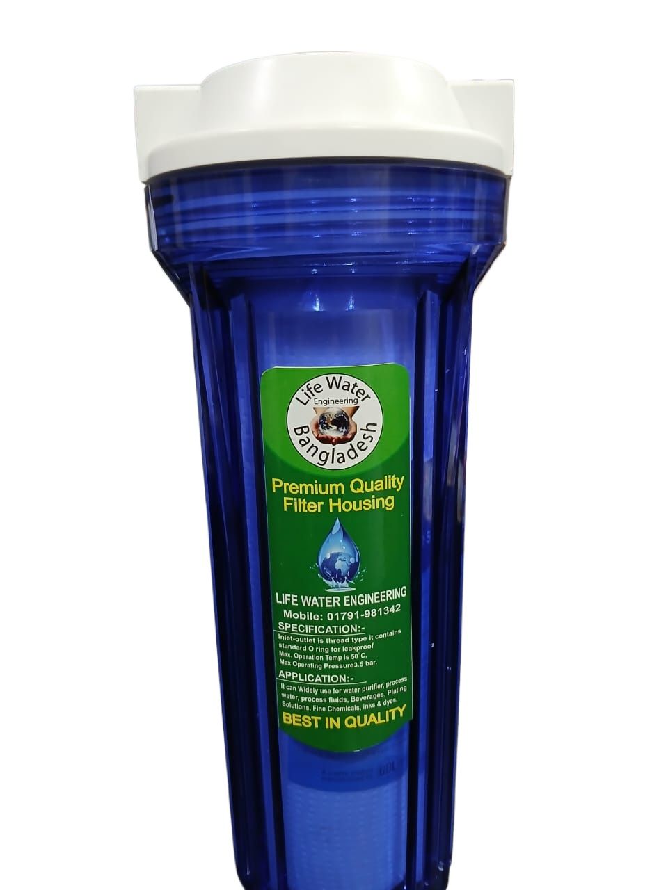 10 inch Clear filter Housing with pp filter for single iron removal house application. 