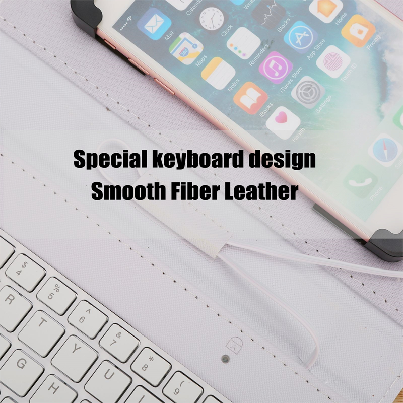 Portable Type-C/Micro-Usb Wired Phone Keyboard Mouse Set With PU Leather Cover ,Phone Keyboard and Mouse for Android With OTG Function For Online Classroom Learning Home Office Android Cellphone Keyboard. 