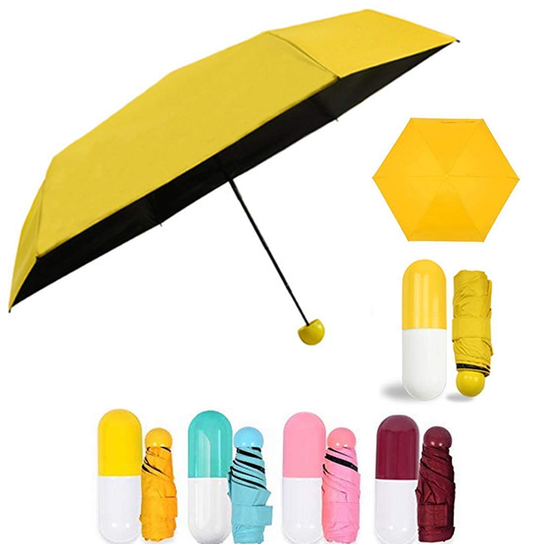 Ensemble Yourself - Superb Quality - Windproof Pocket Capsule Umbrella - Multi-color - Trend and Needful - Well Inspired & Crafted. 