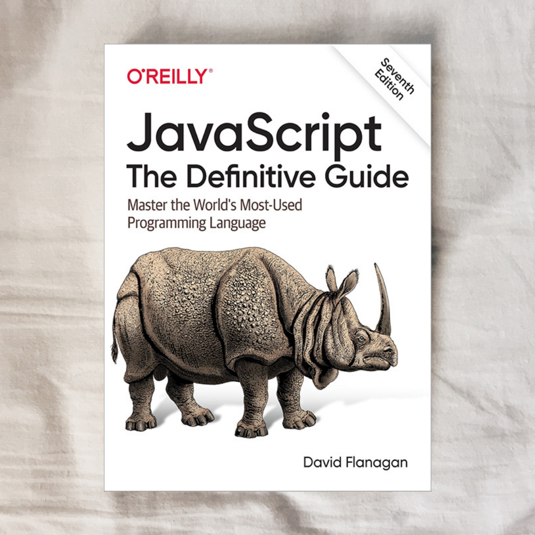 JavaScript: The Definitive Guide by David Flanagan (premium white print). 