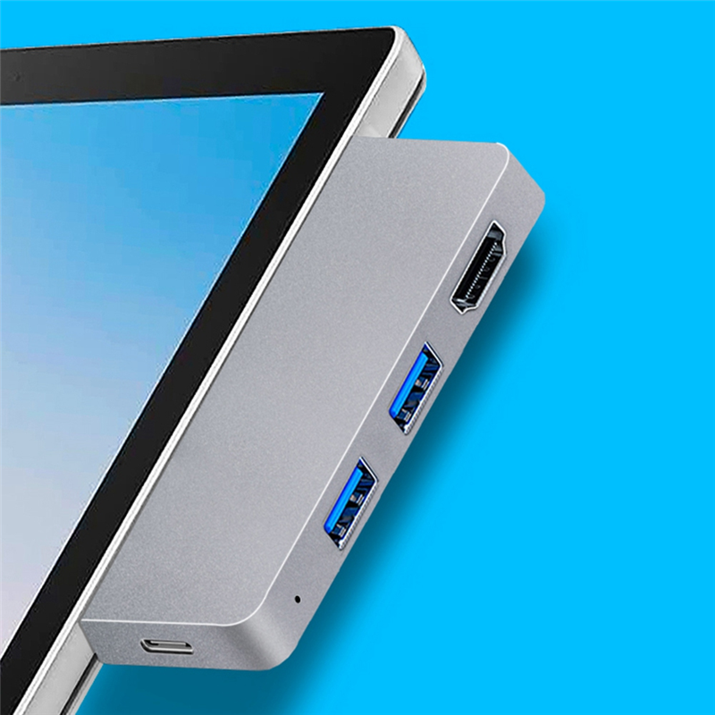 For Surface Pro 8 USB C Hub, 4K HDMI-Compatible Adapter+2 USB 3.0 Reader SD/TF Card Reader Adapter for Surface Pro 8. 
