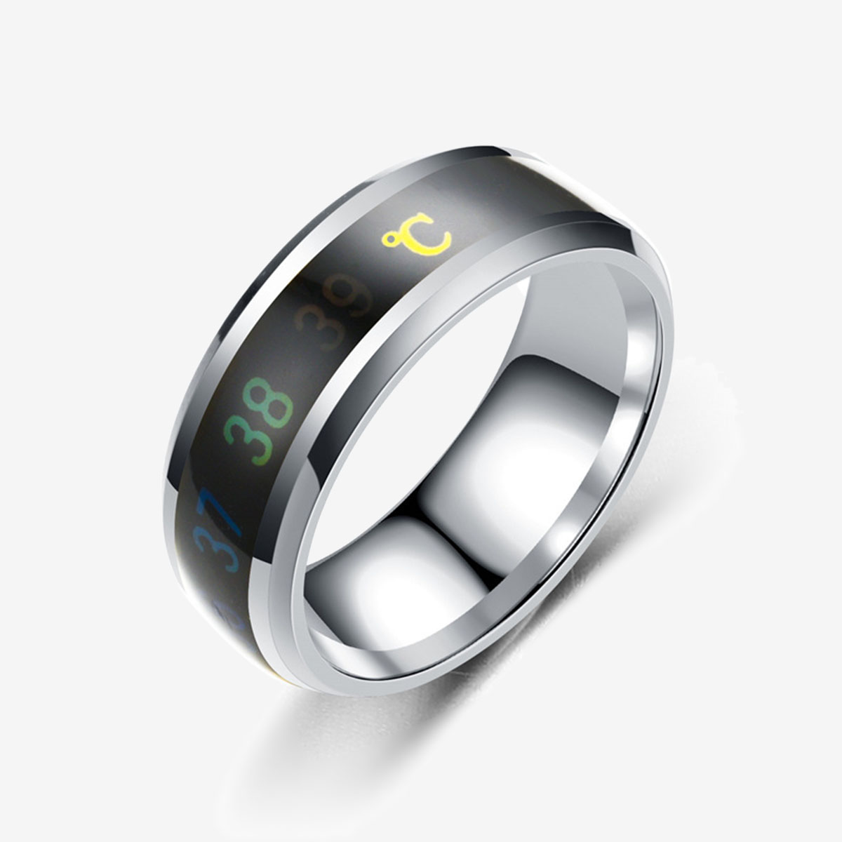 Temperature Ring Titanium Steel Mood Emotion Feeling Intelligent Temperature Sensitive Rings Waterproof Jewelry. 
