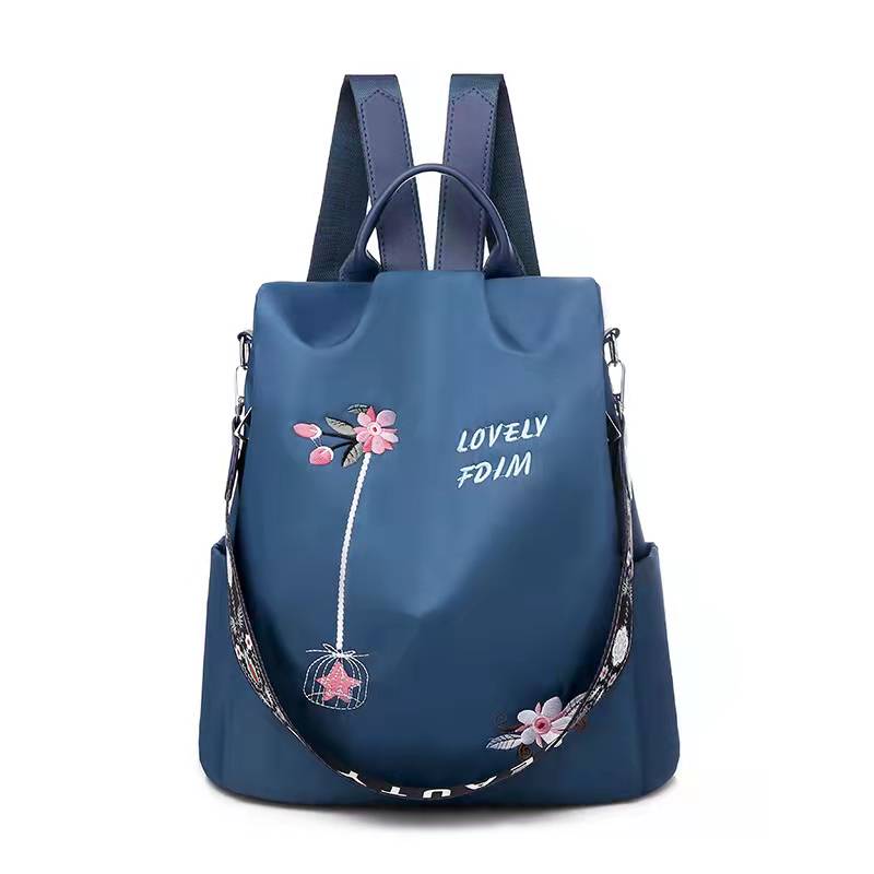 School Backpack National Style Floral Embroidery School Bag
