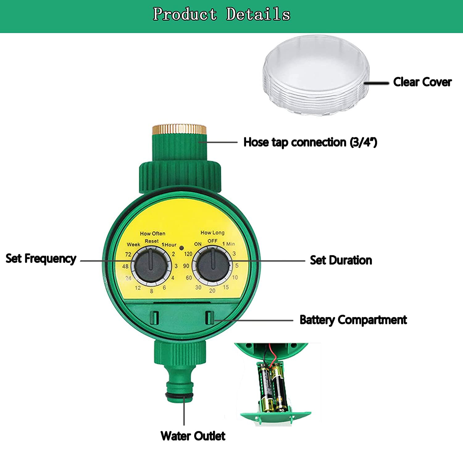 Automatic Electronic Garden Watering Timer Home Garden Ball Valve Irrigation Controller Water Timer For Garden Irrigation System. 