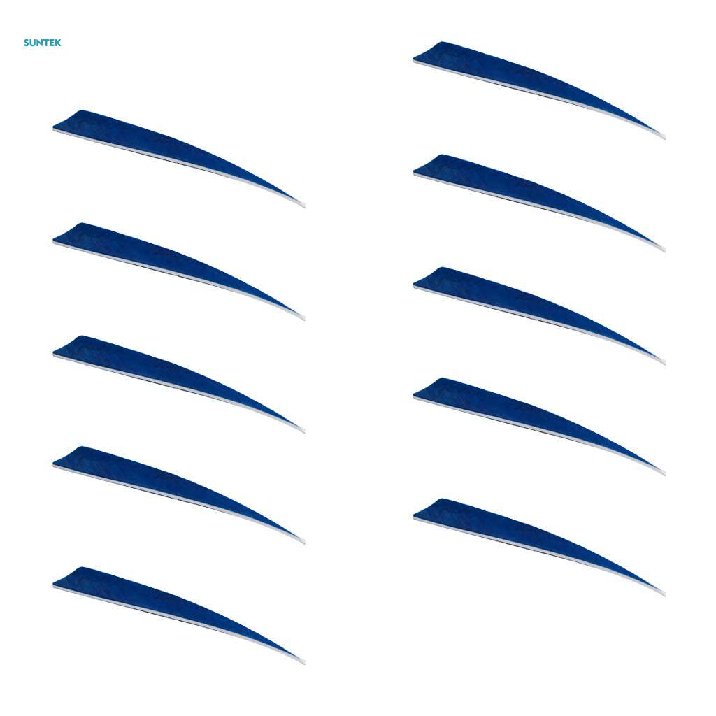 5x10 Pieces Shield Cut Archery Arrow Feather Fletching DIY Blue. 