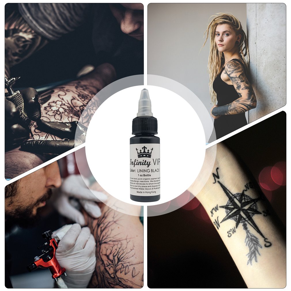 Natural Pure Plant Tattoo Pigment Permanent Makeup Tattoo Ink Pigment Supplies Black. 