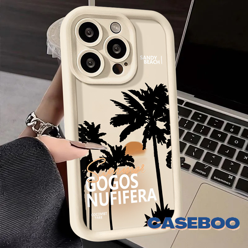 Fashion Beach Coconut Tree Case for Realme C55 C25 C67 C21 C15 C30 5i C65 C11 C35 C53 C17 C51 C12 9i 5s 11 8i 6i 7i C20 C20A C33 C31 C21Y C25Y Note 50 Narzo 50 Angel Eye Soft Cover. 