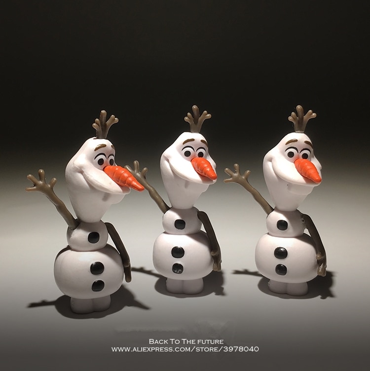 Disney Frozen snowman Olaf 4.5cm mini Action Figure Posture Anime Decoration Collection Figurine Toy model for children gift. 