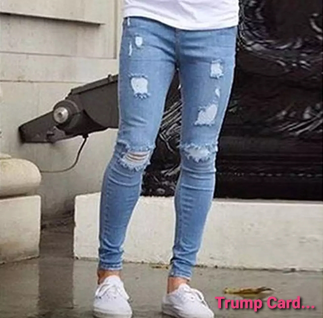 stylish scratch jeans