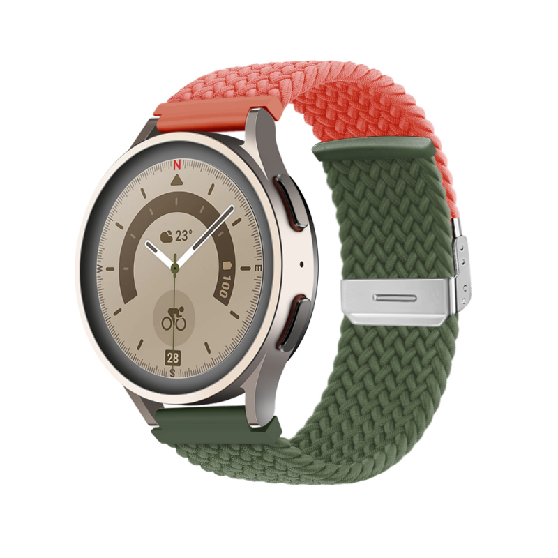(NEW)20mm/22mm Strap for Samsung Galaxy watch 4 5 pro active 2 Gear S3 braided solo loop bracelet correa Huawei watch GT 2 3 band