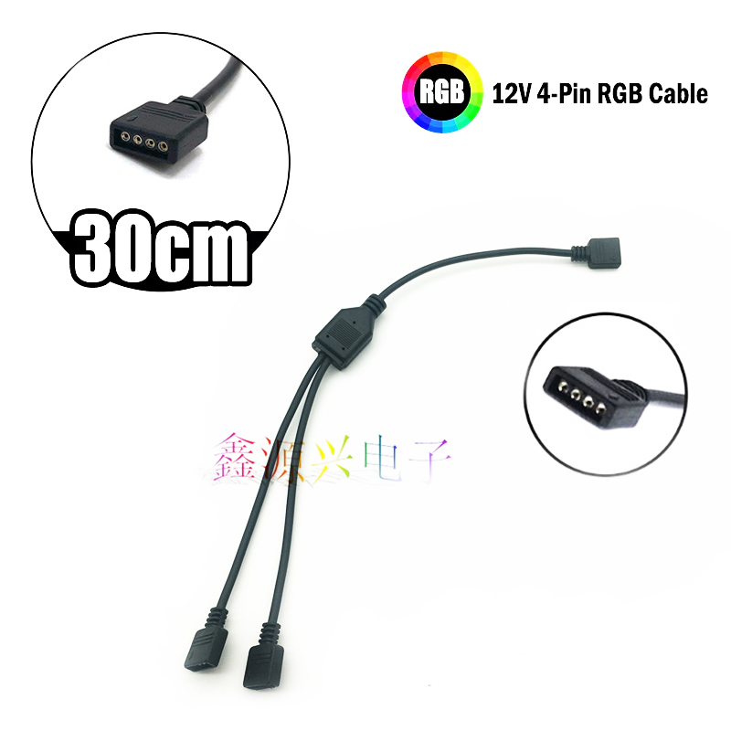 RGB LED Strip 4 Pin 1 to 2 3 4 way Female Connector and Splitter L Shaped T Shaped for RGB SMD5050 LED Strips. 