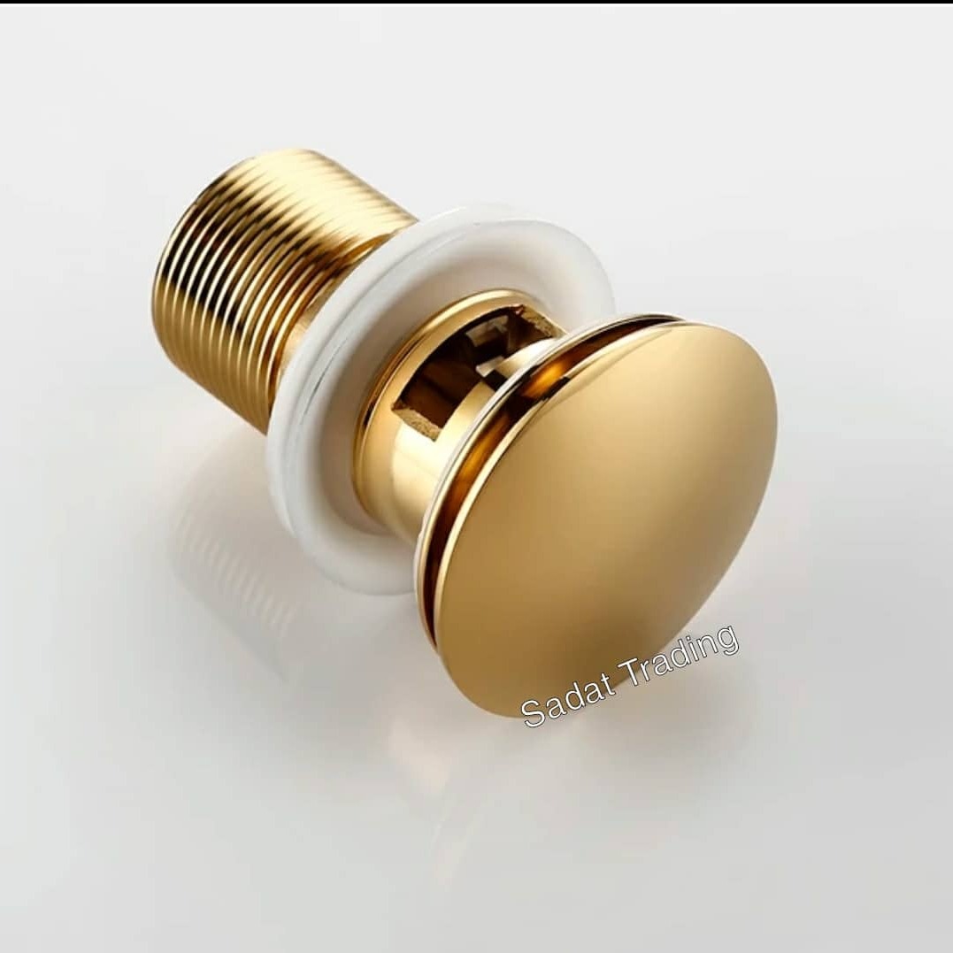 Bathroom Sink Gold Drain Wash Basin Push Down  Pop-up Drain / Basin Waste. 