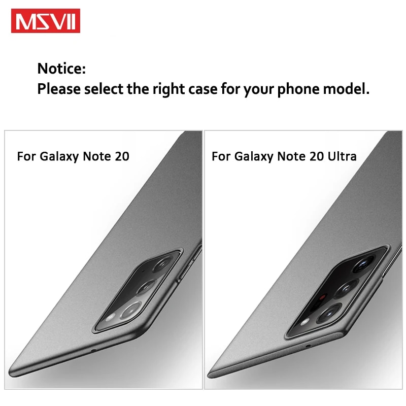 Note9 Case MSVII Slim Hard PC Matte Cover For Samsung Galaxy Note 20 9 10 Plus Note10 Lite Note20 S20 S21 FE S22 S23 Ultra Cases. 
