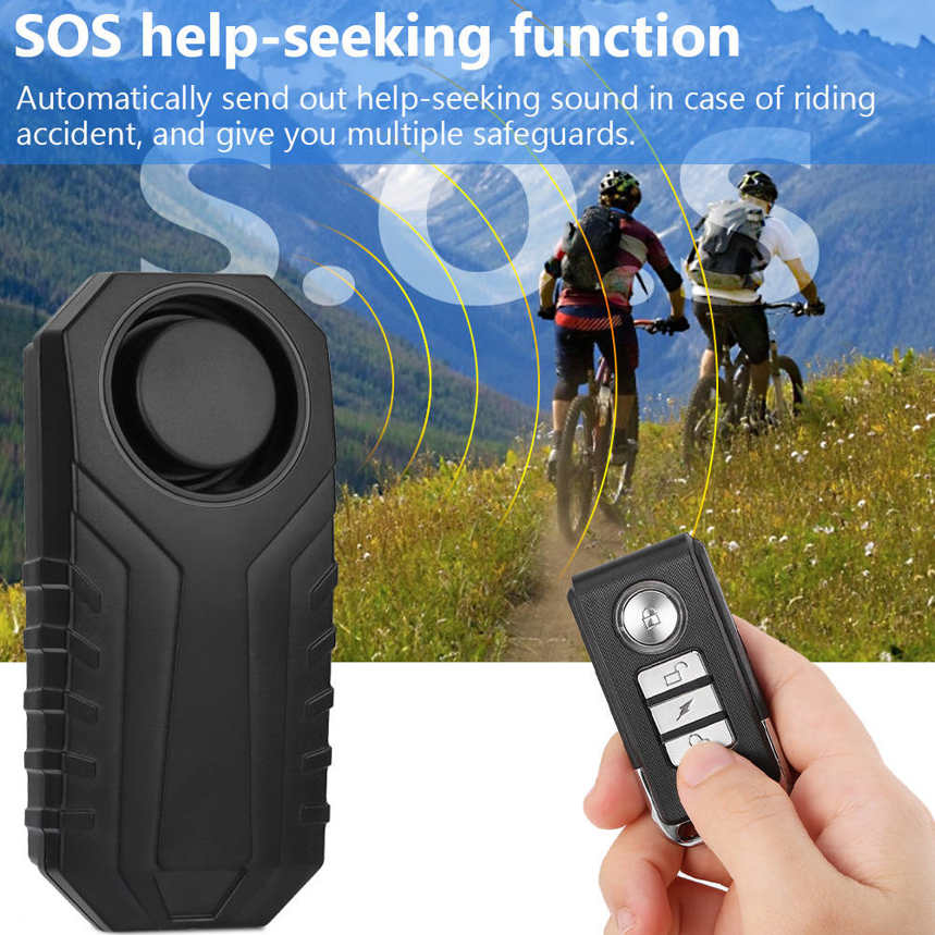 MR-22R2 Wireless Bicycle Bike Anti- Alarm Security Remote Control Lock IP55 Waterproof Loud Sound. 