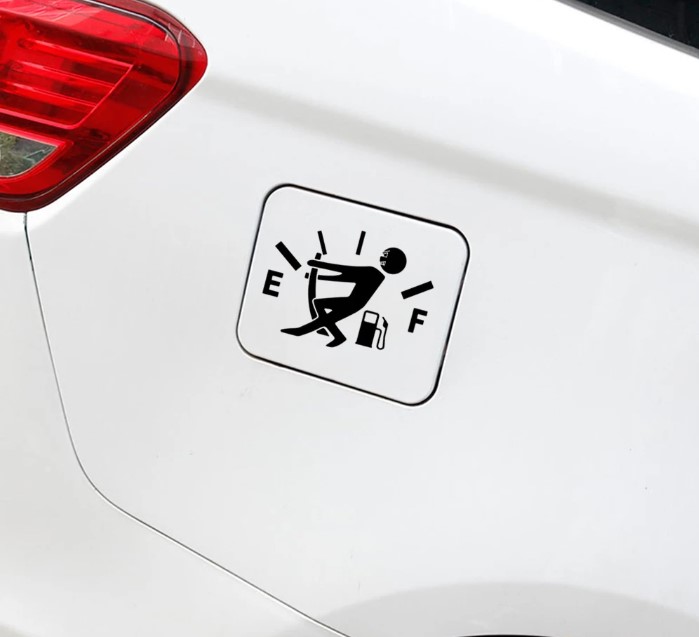 Car Humorous High Gas Consumption Decal: Universal Car Vinyl Sticker for Empty Fuel Moments