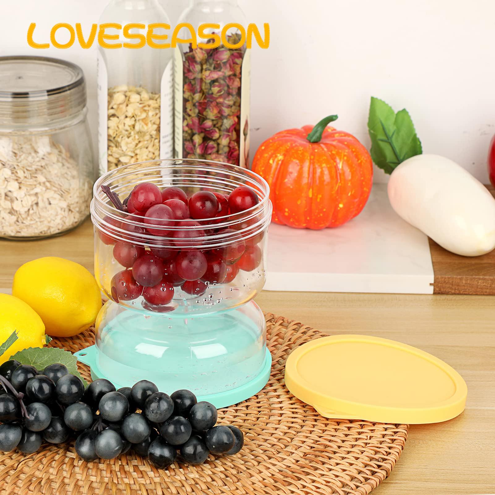 Loveseason Pickle Juice Separator Jar Transparent Clear Pickle Container Dry Wet Separation Jar. 