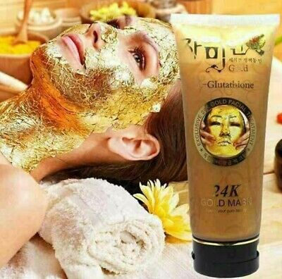 24K Gold Mask L Glutathione Cream Soft Facial Treatment 220 ml Pure Beauty Skin. 