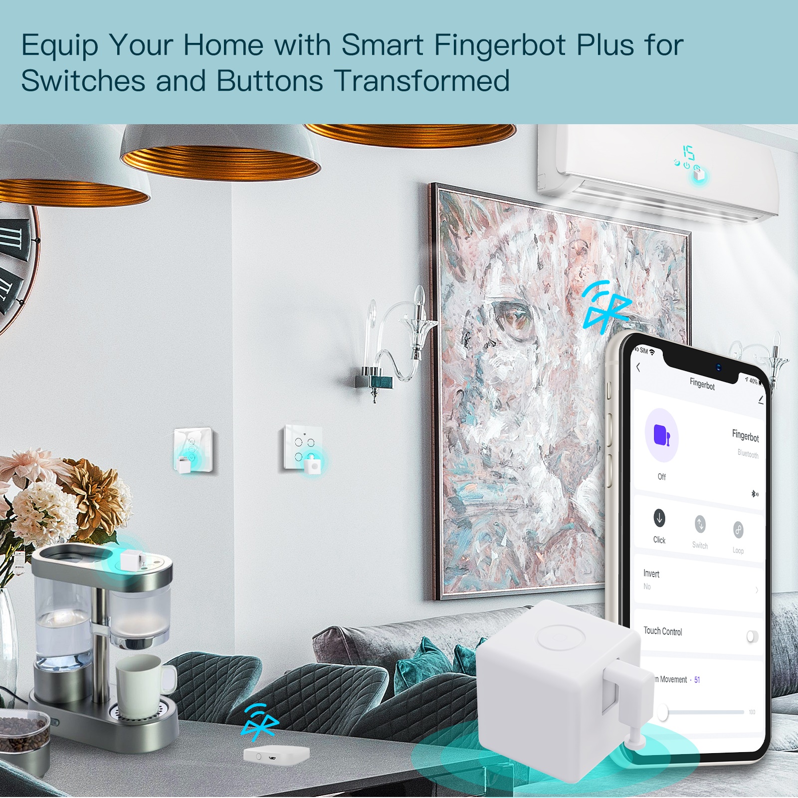 MOES Tuya Fingerbot Button Pusher New Bluetooth finger robot Smart Life App automatic switch Voice Control Alexa Google Home. 