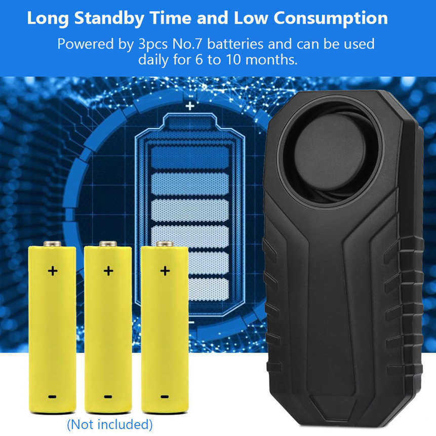 MR-22R2 Wireless Bicycle Bike Anti- Alarm Security Remote Control Lock IP55 Waterproof Loud Sound. 