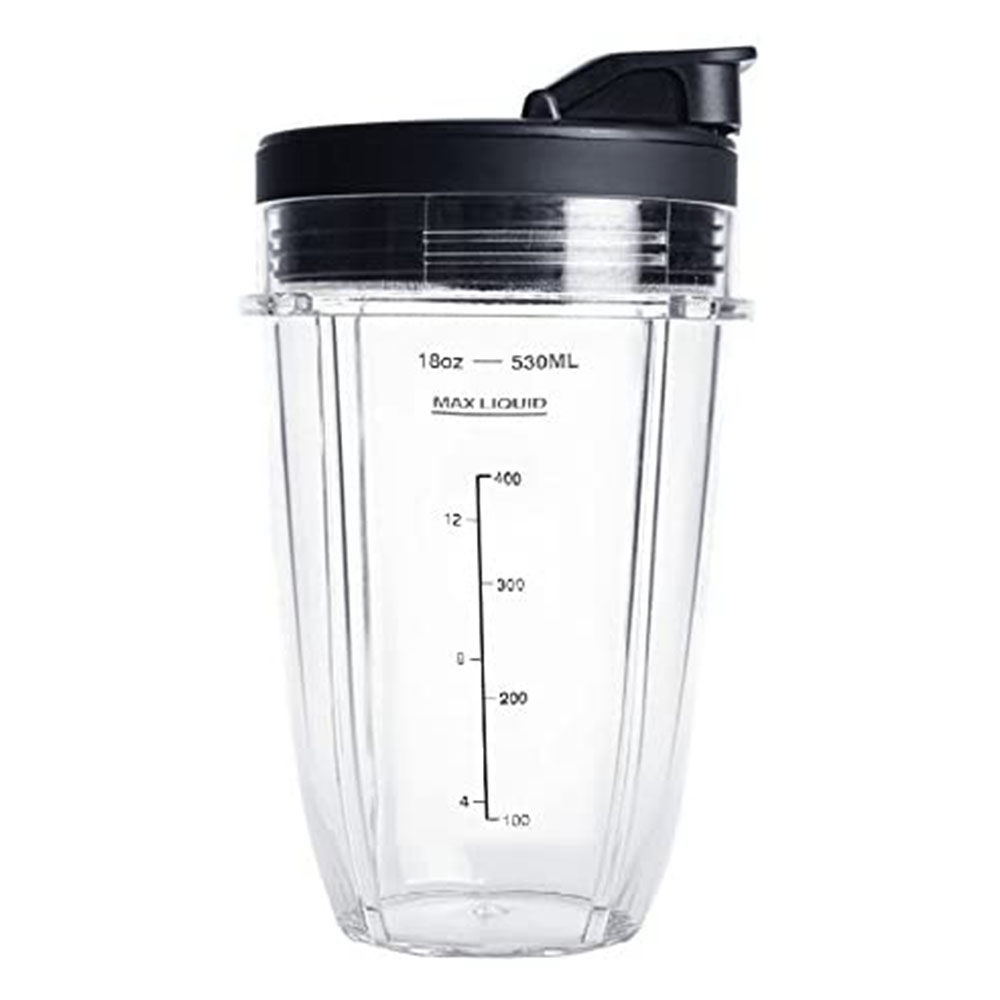for Nutri Ninja 18 Oz Cup with 2 Sealing Caps, Suitable for 900W/1000W NINJA Juicer Series Blender (2 Pack). 