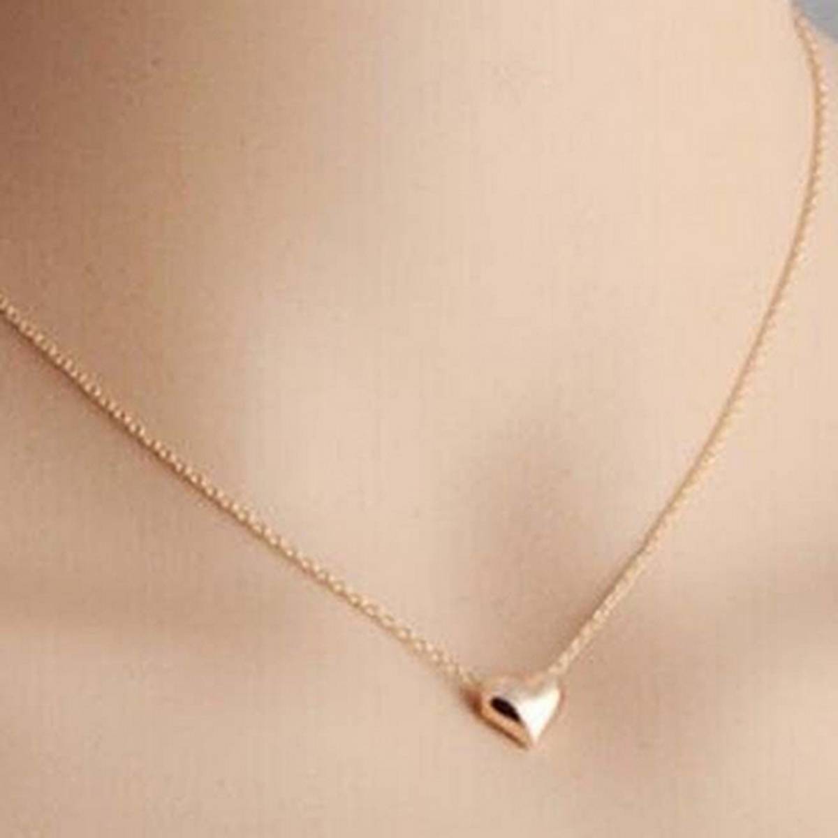 Heart Short Necklace Pendant Simple 
