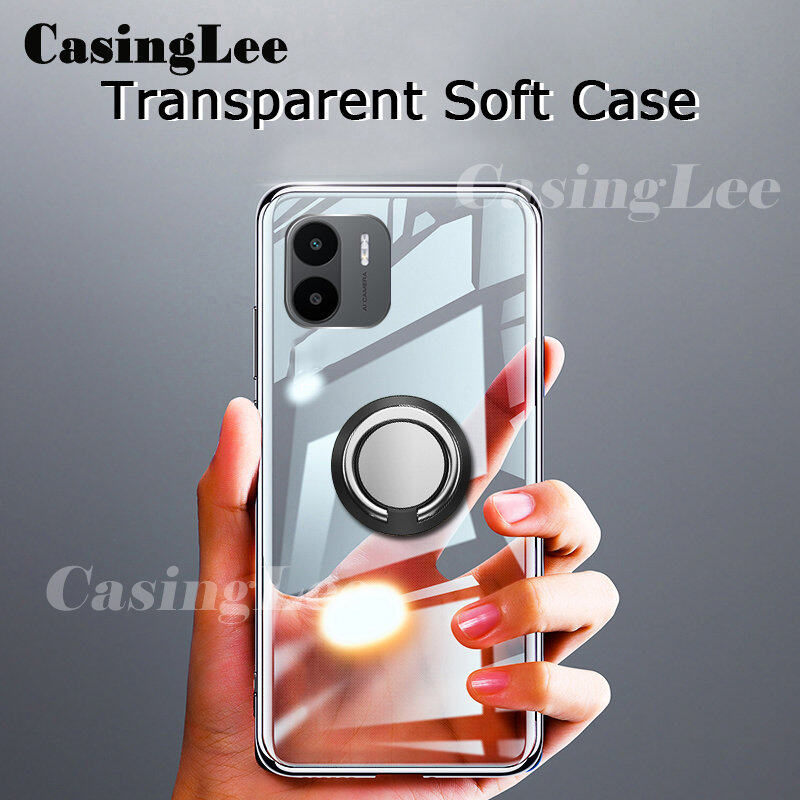 For Redmi A1 Case Soft Clear Transparent Shockproof Car Magnetic Holder Ring Back Cover Casing hp Xiaomi Mi A1 Phone cases cover