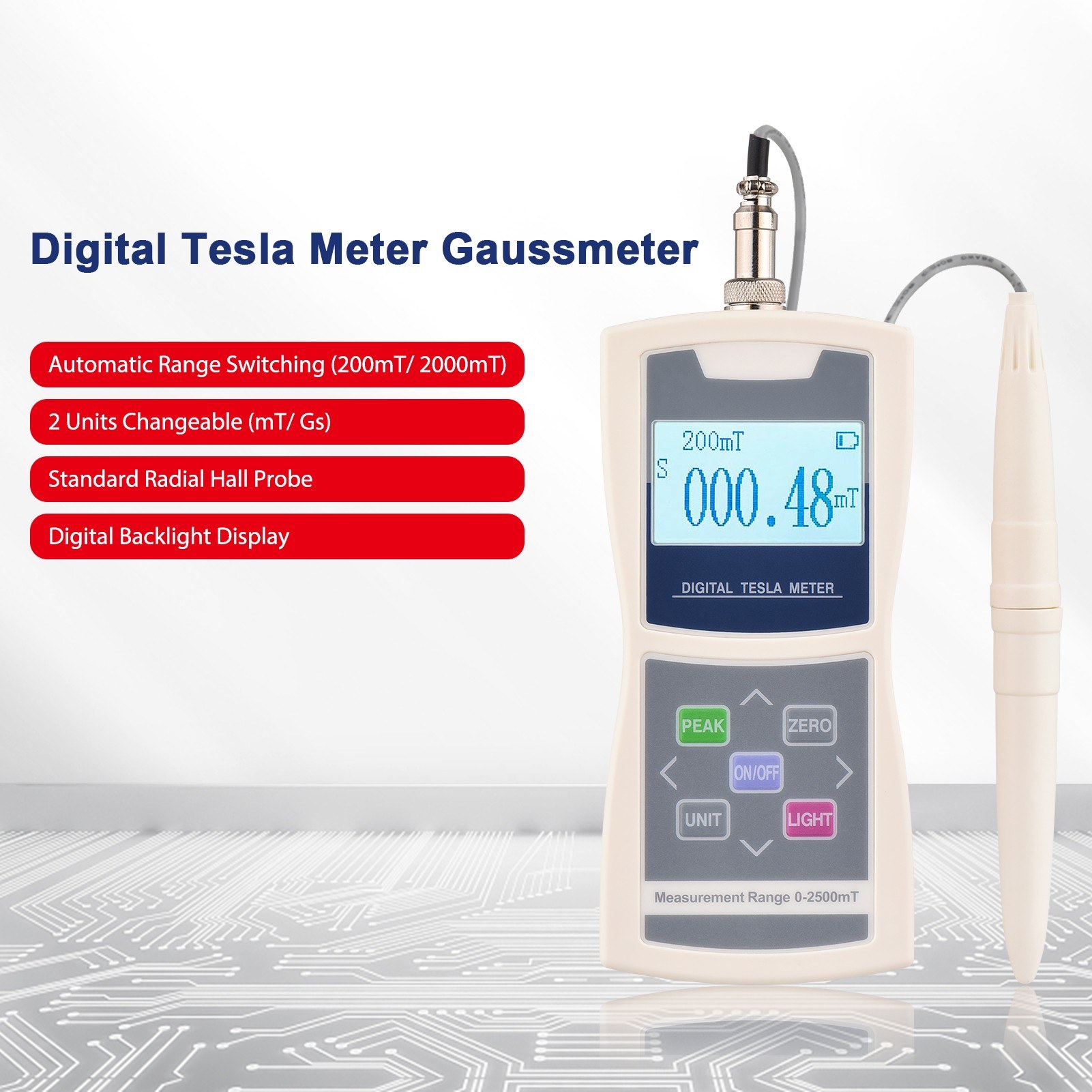 High precision 200/200mT magnetic field tester - #2. 