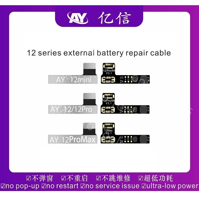 AY A108 Battery Tag On Flex Cable For iPhone X XR XS 11 12 13 Pro Batteries Cell Repair Tool QianLi No Pop up Important Health. 