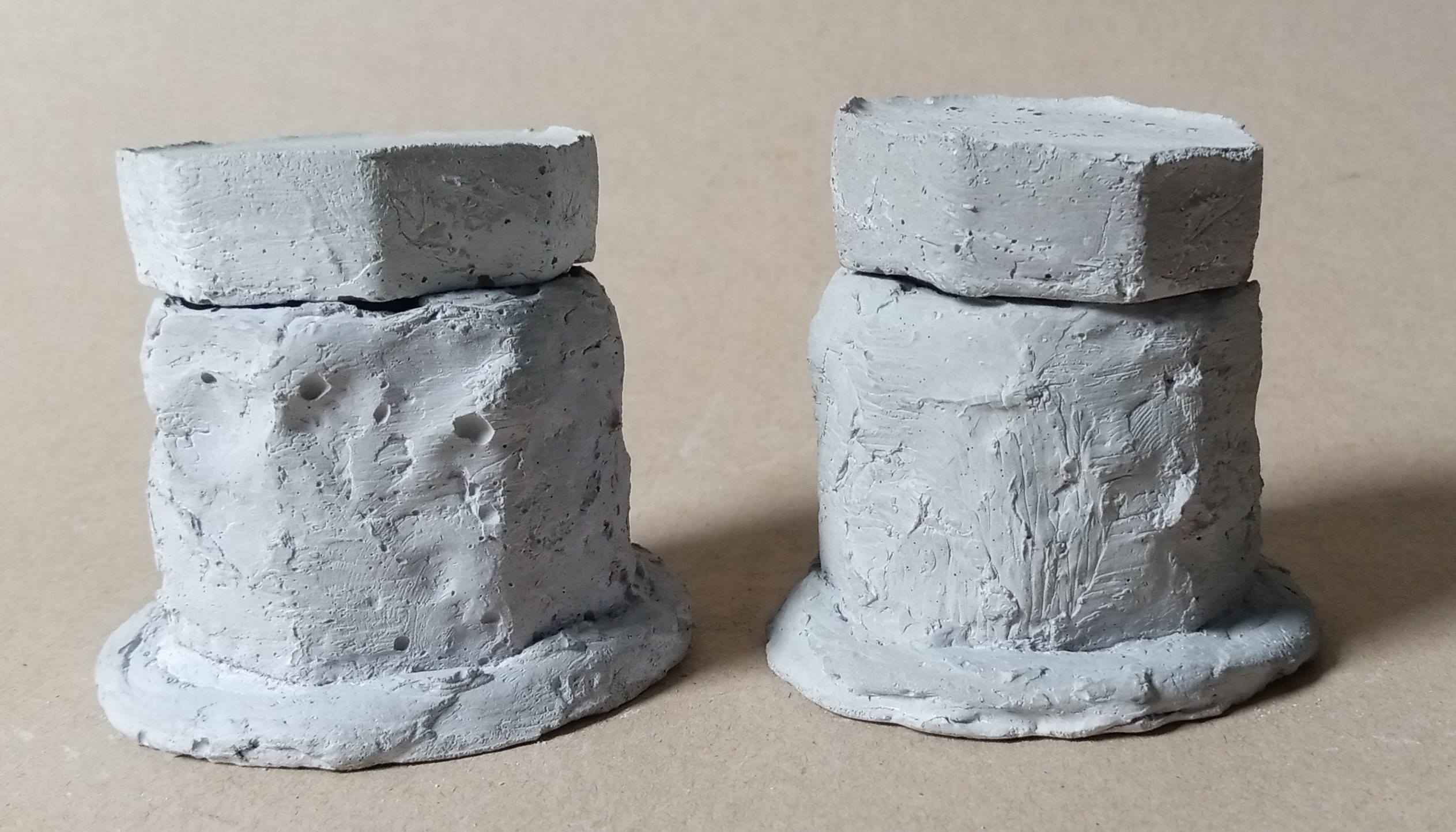 Cement & Concrete made Hexagon Shape Jar Height ± 7 cm or 2.755 inch. 