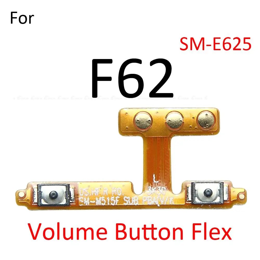 Mute Switch Power Key Ribbon Part For Samsung Galaxy F02s F41 F62 M02 M12 M32 M42 M62 ON OFF Volume Button Control Flex Cable. 