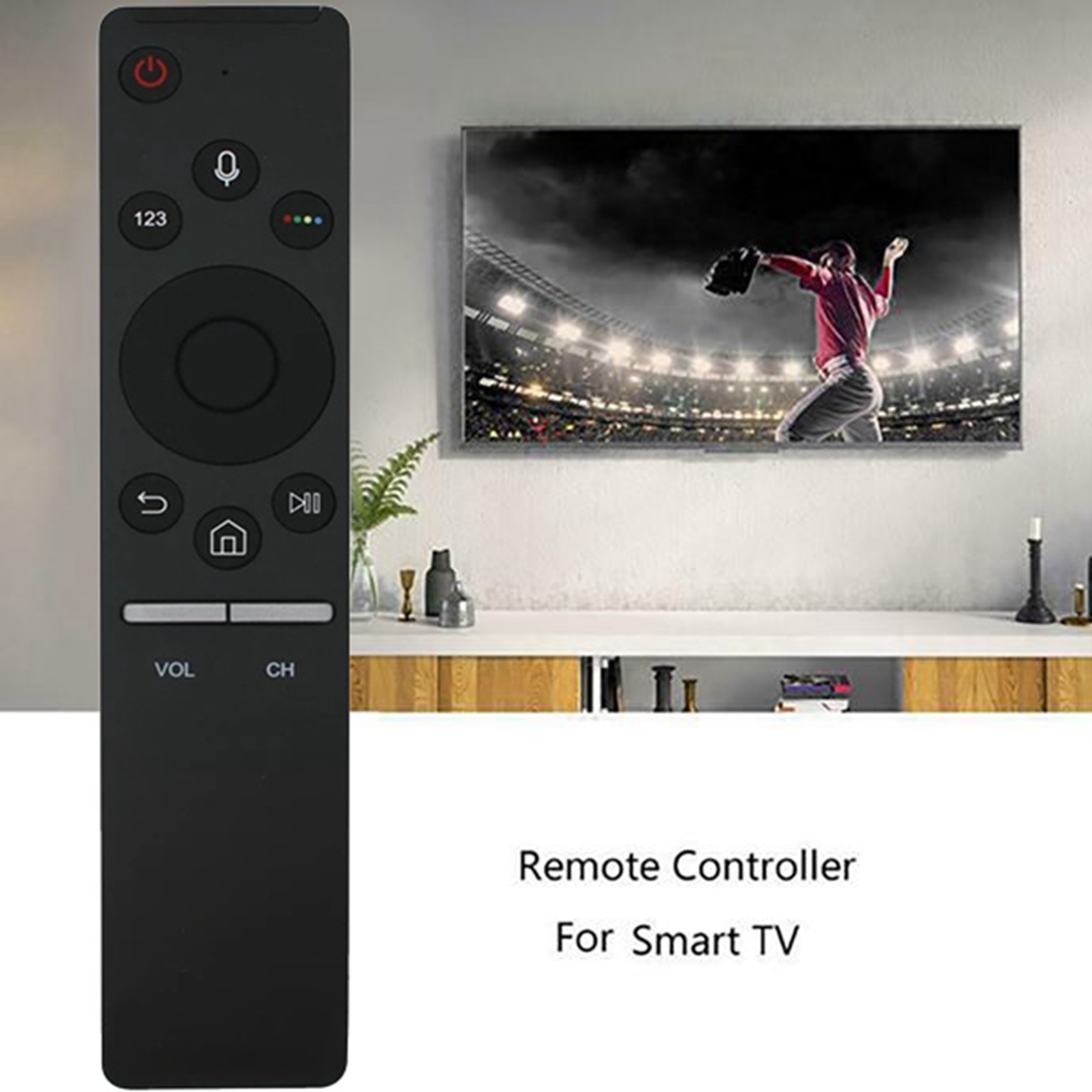 1 Piece for NEW Black TV Remote Control for Samsung TV BN59-01241A BN59-01265A BN59-01259E BN59-01260A Voice Remote Control Replacement. 
