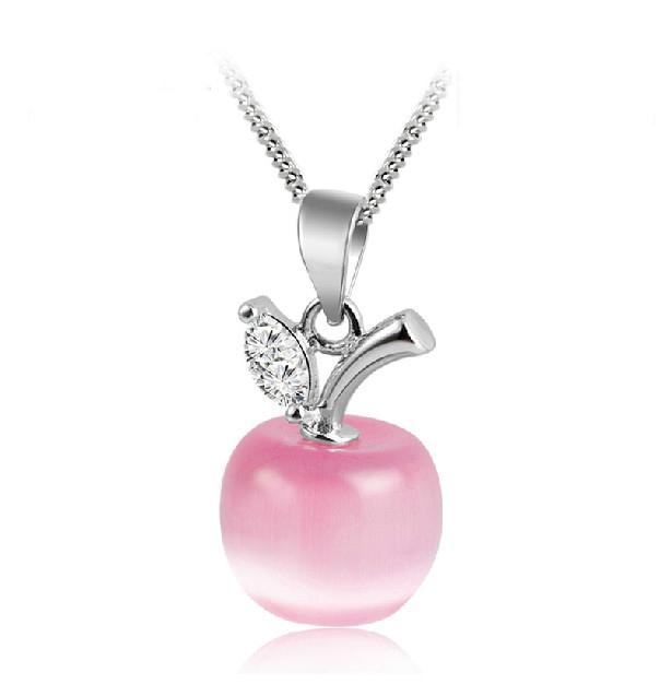 Hot Pink 925 Sterling Silver Apple Cat S Eye Stone Pendant Birthday Gift At Best In Desh Daraz Com Bd - Pendant Only No Chain
