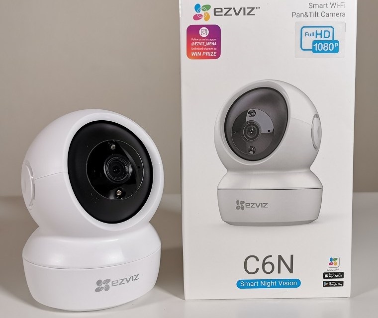 EZVIZ C6N Wireless Full HD 360⁰ Home Camera 1080P with Night Vision Indoor Home, Smart IR, Motion Detection, Auto Tracking, Baby/Pet Monitor, 2-Way Audio, Works with Alexa and Google. 