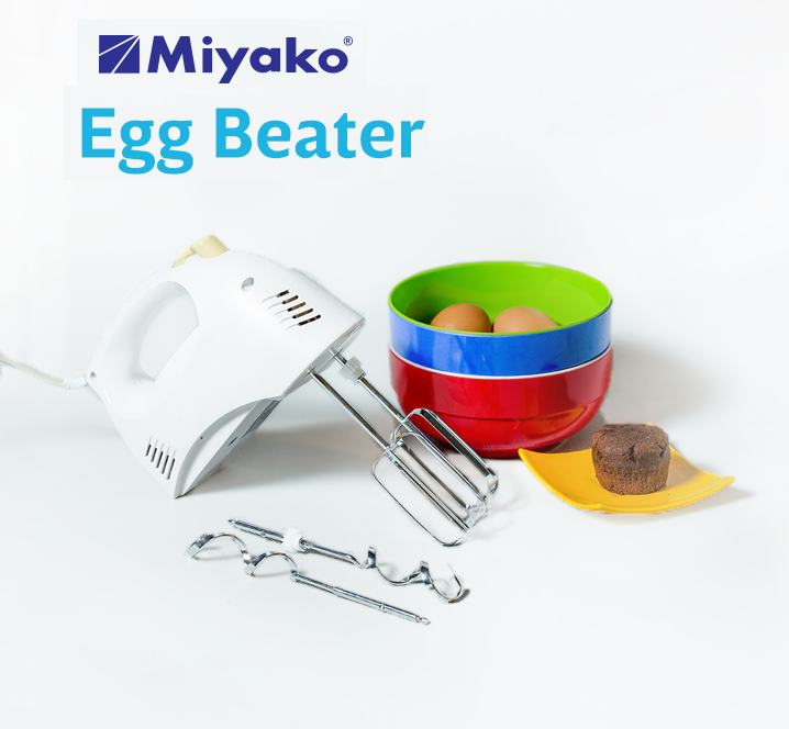 Miyako Electric Egg Beater And Hand Mixer HM620 White