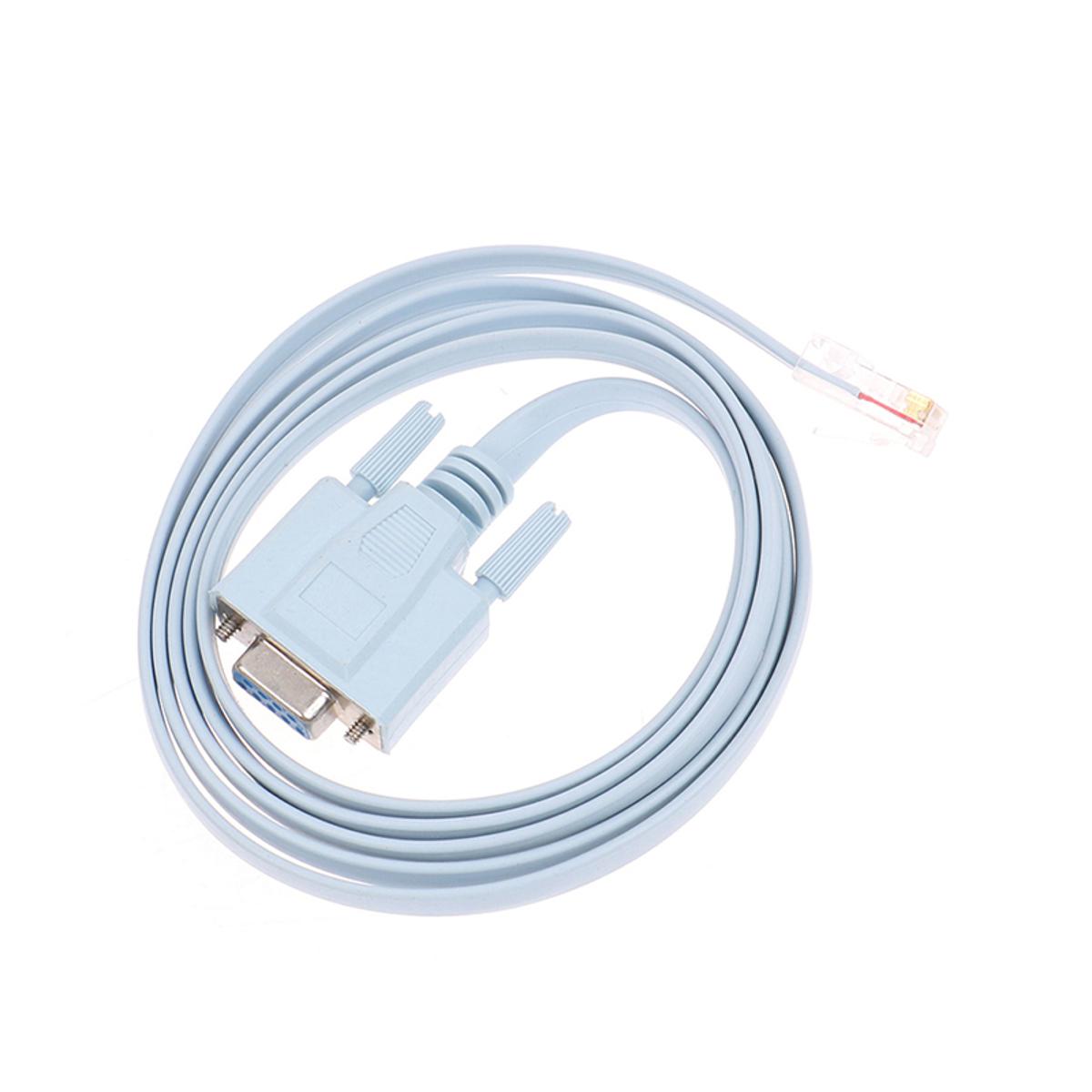 【FUPANG】1PC RJ45 to RS232 com serial port 9-hole crystal DB9 to Creek. 