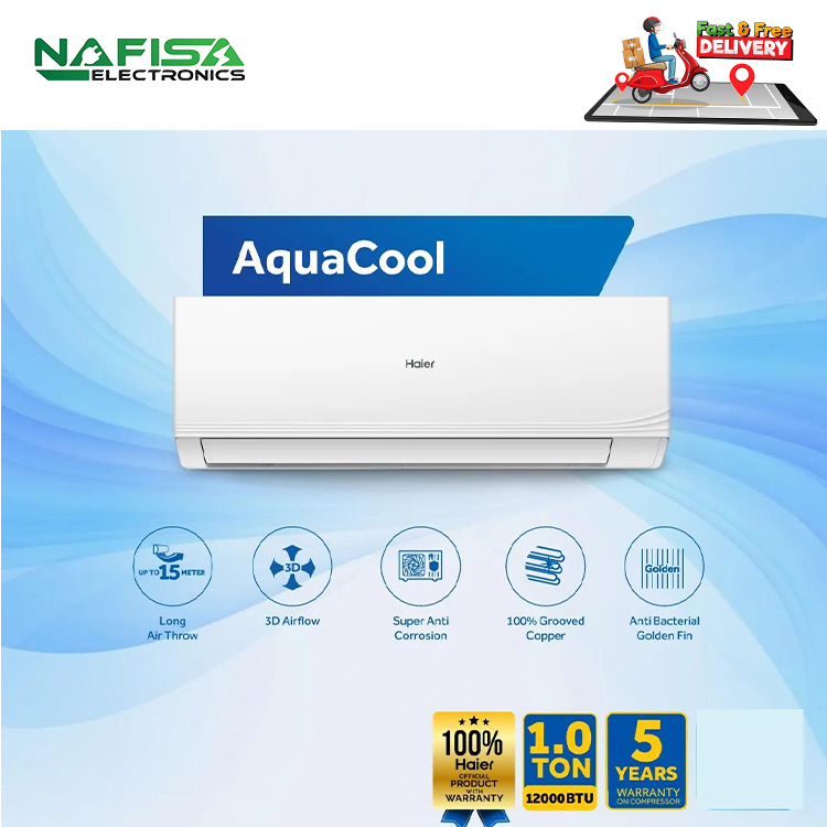Haier 1 Ton AquaCool Non-Inverter AC (HSU-12AquaCool:(FIX)(3D)(QB))