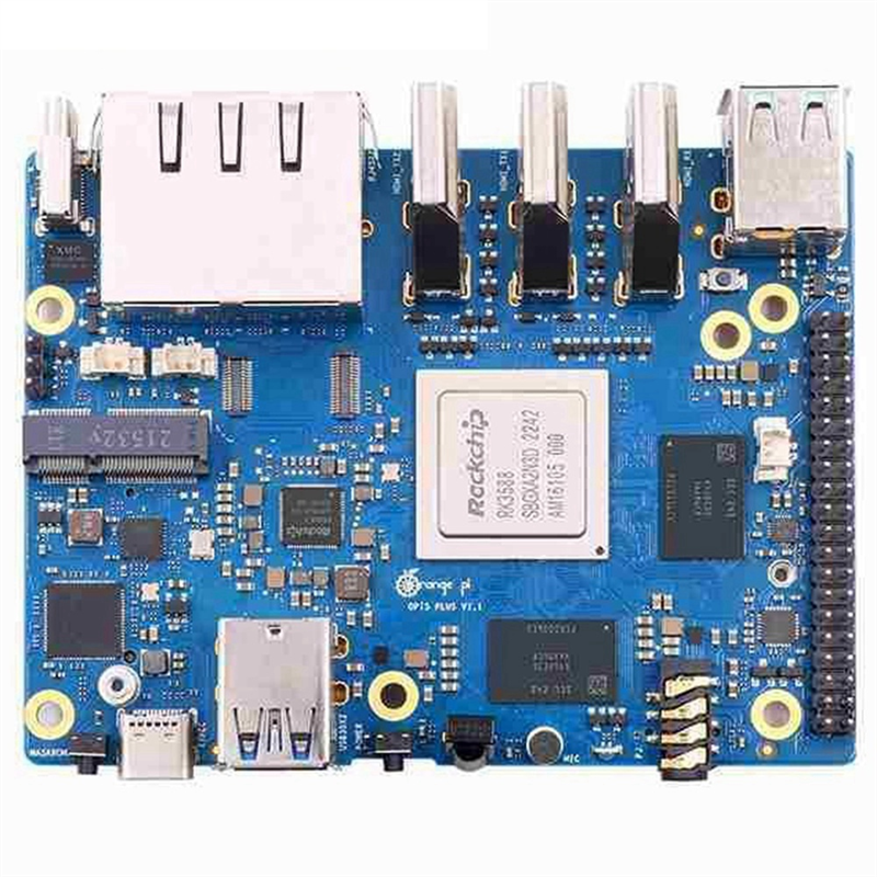For 5 Plus 16GB RAM RK3588 Octa-Core 2.5G Dual Network Port with PCIE Expansion Board with Accessories Easy to Use EU Plug. 