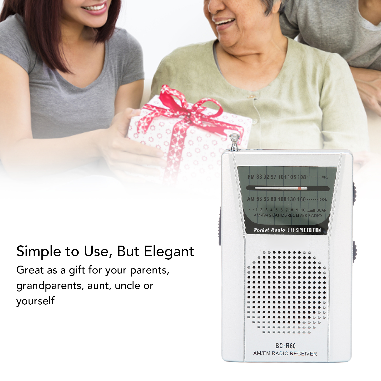 Portable AM FM Transistor Radio 5W Speaker Operated Pocket for Travel ...