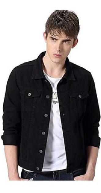 plain black jean jacket