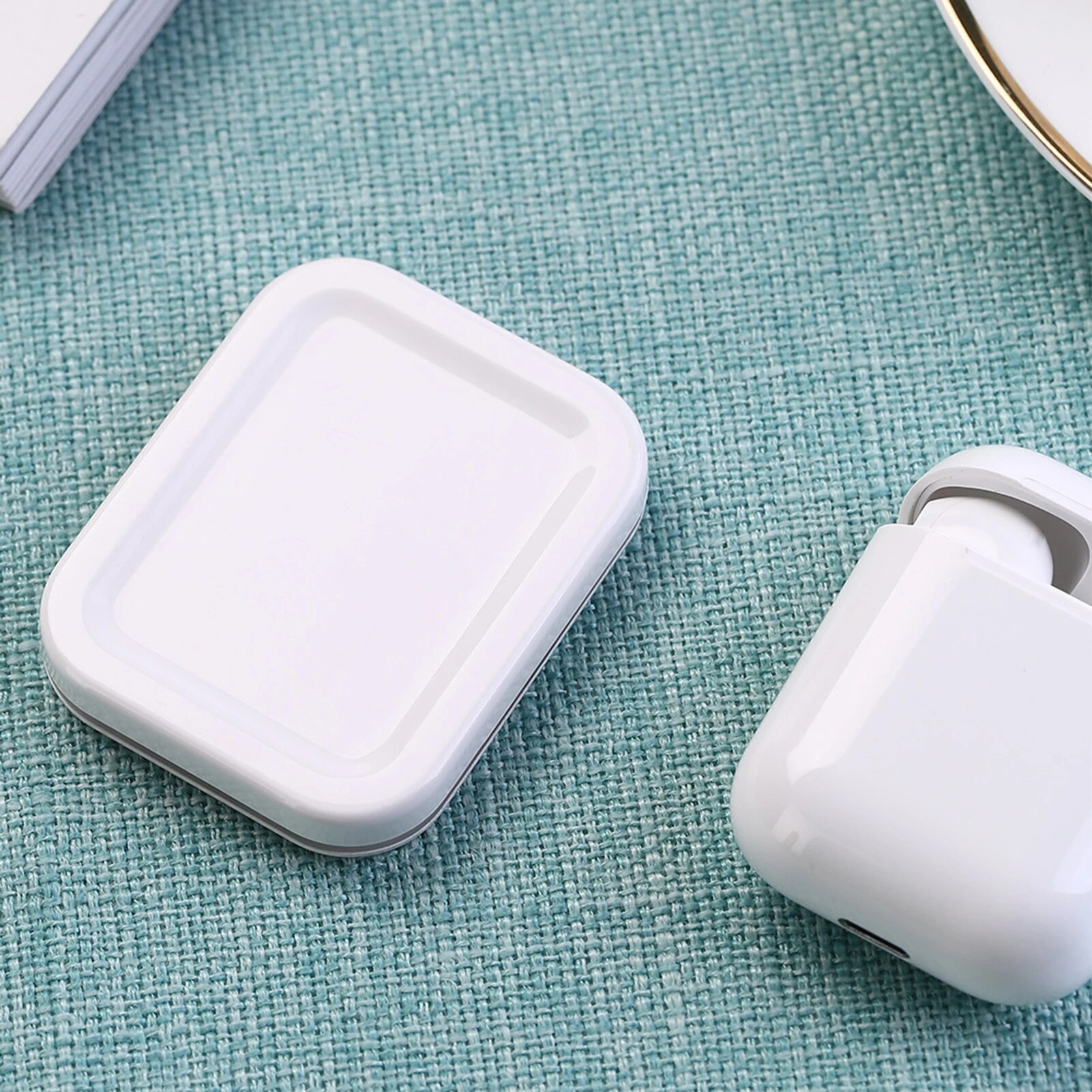 For Apple Airpods 2 AirPods Pro Charge Base 2 In 1 Wireless Charger Charger Adapter Phone Earphone Charger Adapter. 
