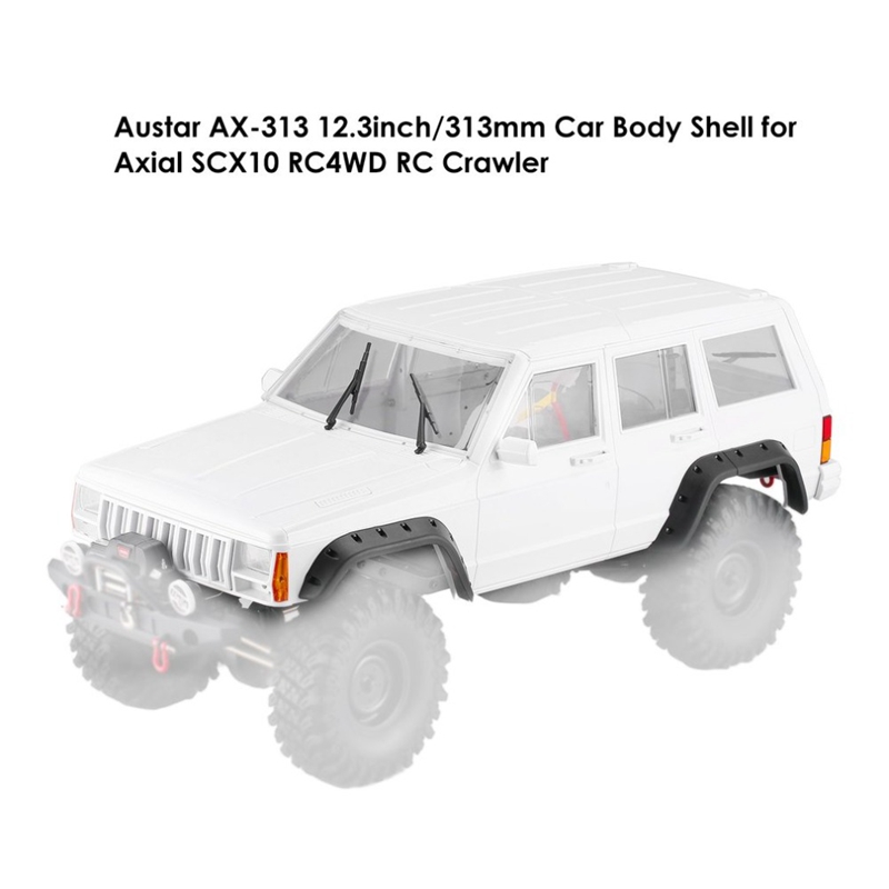 Hard Plastic 12.3Inch 313mm Wheelbase Cherokee Body Shell for 1/10 RC Crawler Car Axial SCX10 & SCX10 II 90046 90047. 