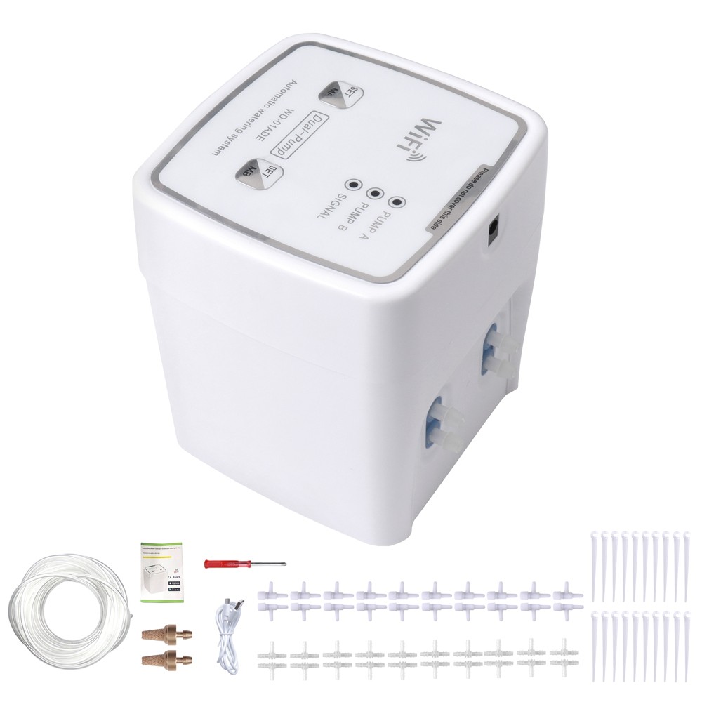 Garden terrace potted flower WIFI intelligent watering device with dual pump timed automatic drip - 02-2