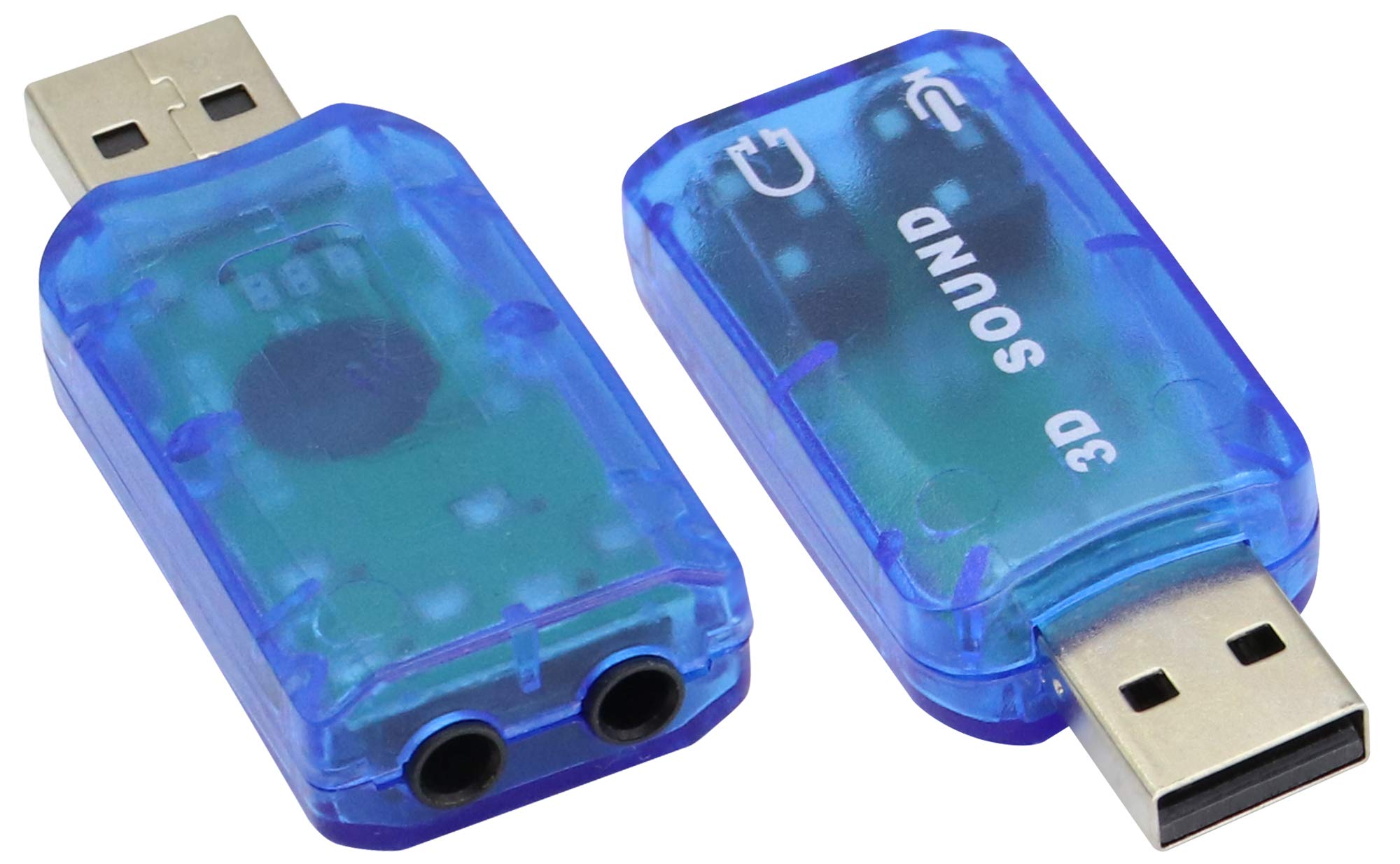 USB 2.0 Sound Card 3D USB Audio 5.1 Channel External Adapter 3.5mm. 