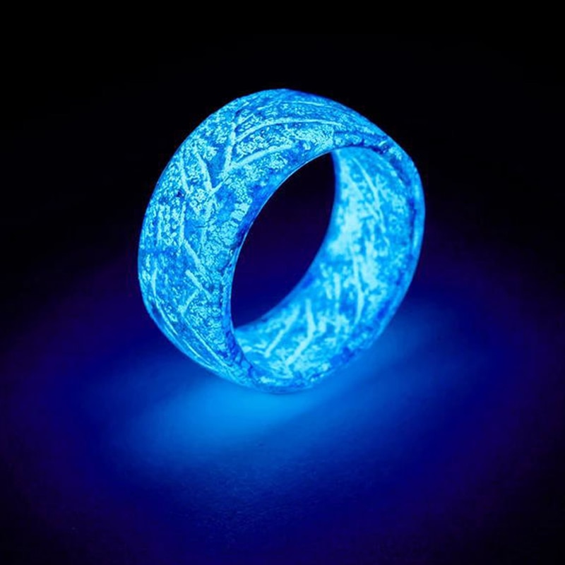 Luminous Resin Ring Men Fashion Colorful Fluorescent Glowing Rings