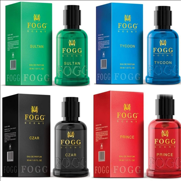 Fogg Perfume Scent Czar, Prince, Sultan & Tycoon Scent 30ml x 4 Perfume Body Spray - For Men & Women (120 ml, Pack of 4)