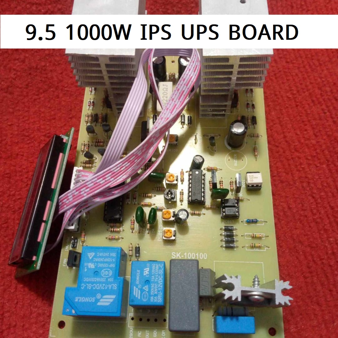 MADE IN BANGLADESH 1000W 9.5 IPS UPS Inverter Kit Adapters DC 12V To AC 220V 1200VA Output With Charging Overload Protection Complete Inverter Motherboard 1200VA IPS Circuit Board