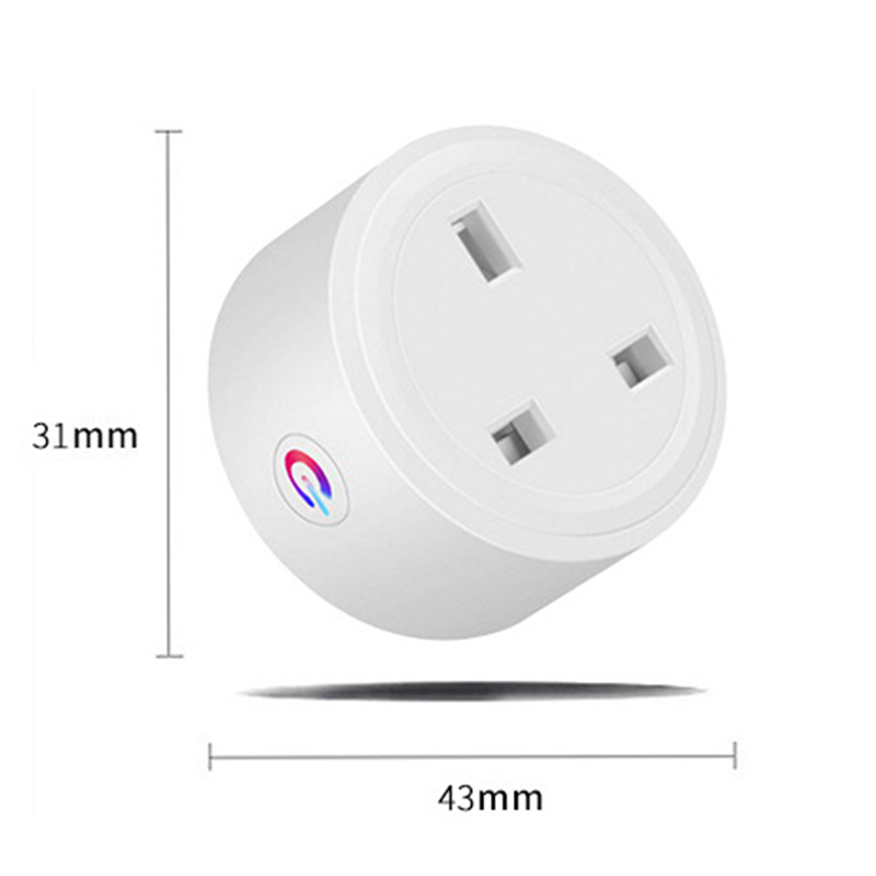 8X Tuya Zigbee Smart Socket 16A Home Powers Monitor Powers Outlet Smart Life Voice Control Alexa Timing DIY UK Plug