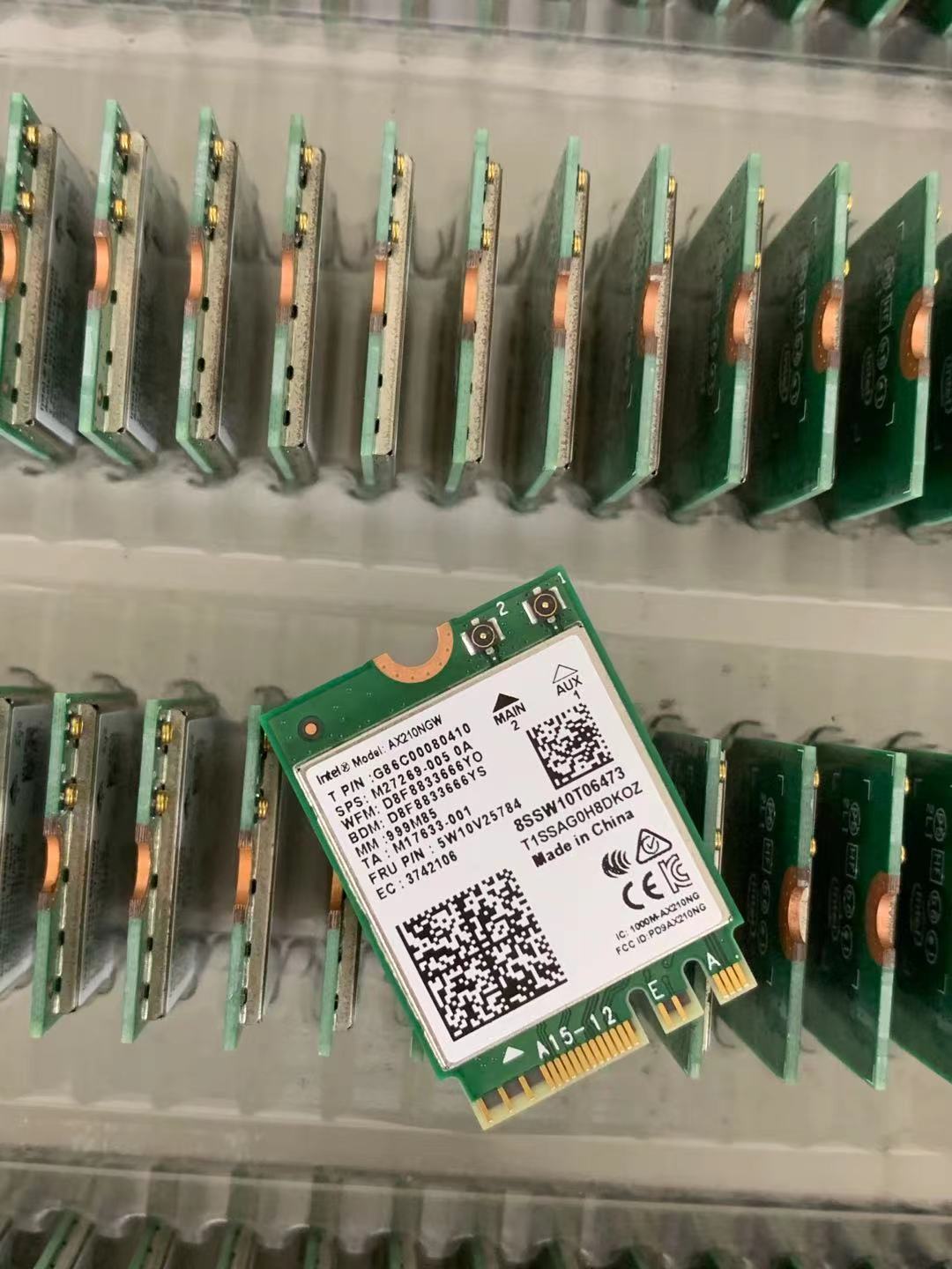 Intel AX200 NGW 802.11ax/ac MU-MIMO 2x2 Wifi module NGFF M.2 Bluetooth 5.1 Network Card  Dual band 2.4Gbps Intel Wi-Fi 6E AX200. 