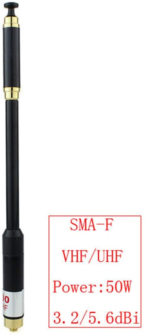 Retevis 2 Way Radios Antenna Telescopic SMA-F UHF VHF 144/430MHz Handheld Antenna for Retevis H-777 RT29 BAOFENG UV-5R 888s  (1 Pack). 